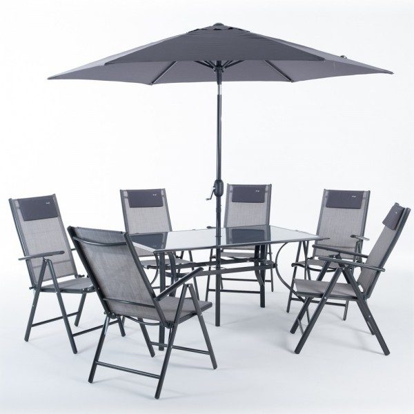 Set da giardino tavolo, sedie e ombrellone - POSITANO SET | SieditiFuori