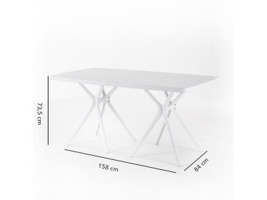 Tavolo Oliver bianco con dimensioni